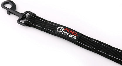 Dog Leash 6Ft Long,Traffic Padded Two Handle,Heavy Duty,Reflective Double Handles Lead for Control Safety Training,Leashes for Large Dogs or Medium Dogs,Dual Handles Leads(Black)